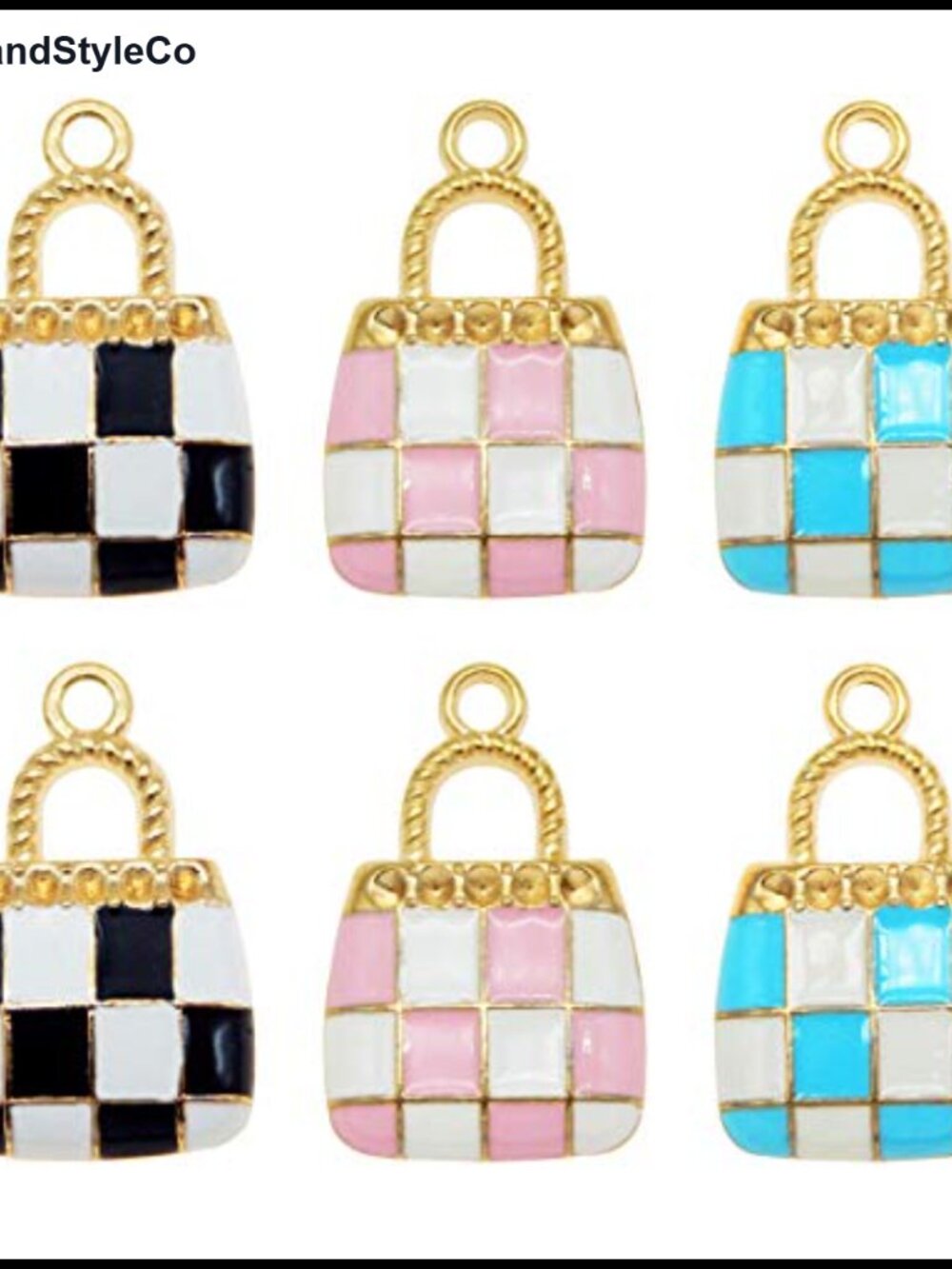 60pc Enamel Alloy Purse Charm Set for Jewelry Making DIY Crafts